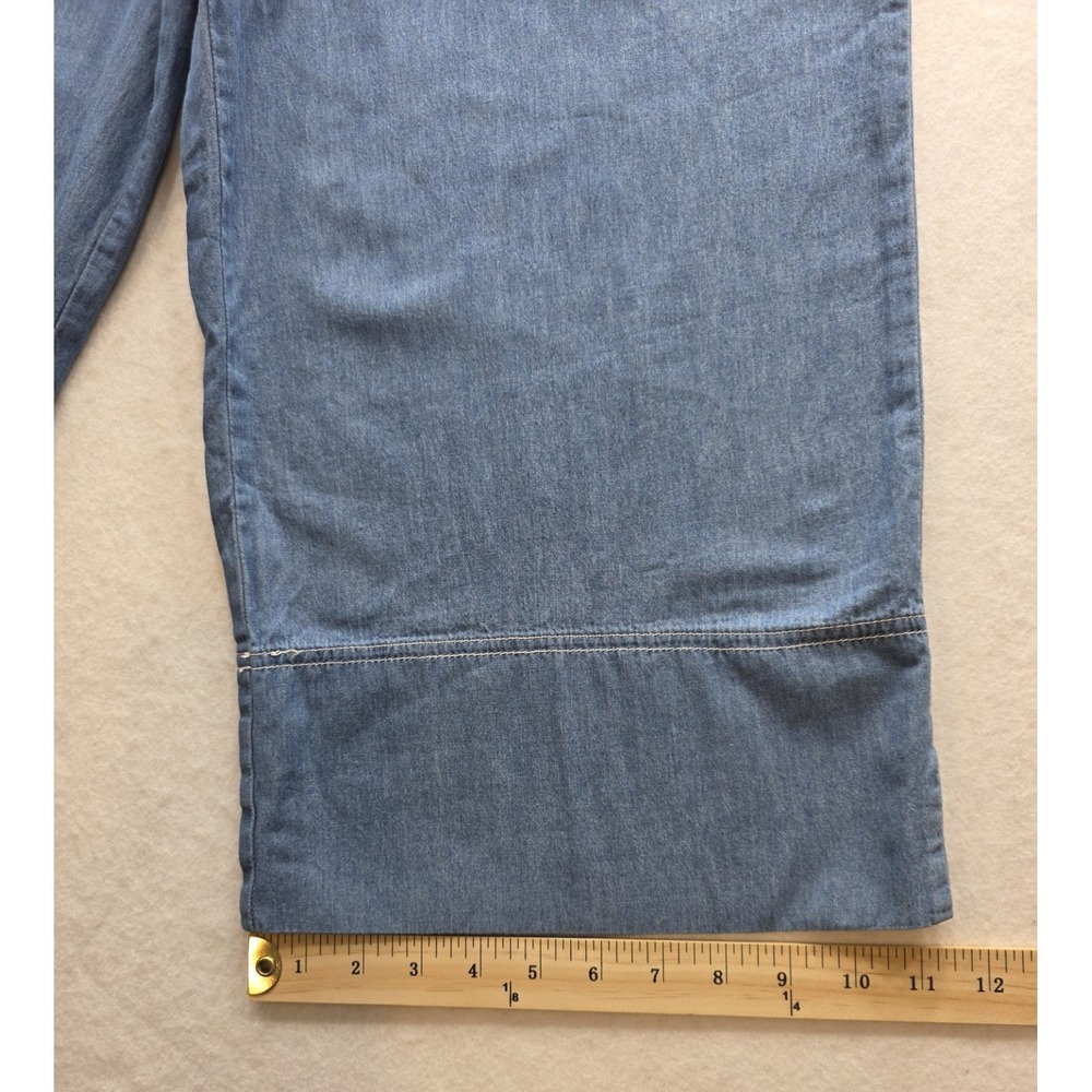 Ophelia Roe Women's Blue Denim Wide Leg Cropped Pants. New With Tags. Size 12 - Picture 10 of 10